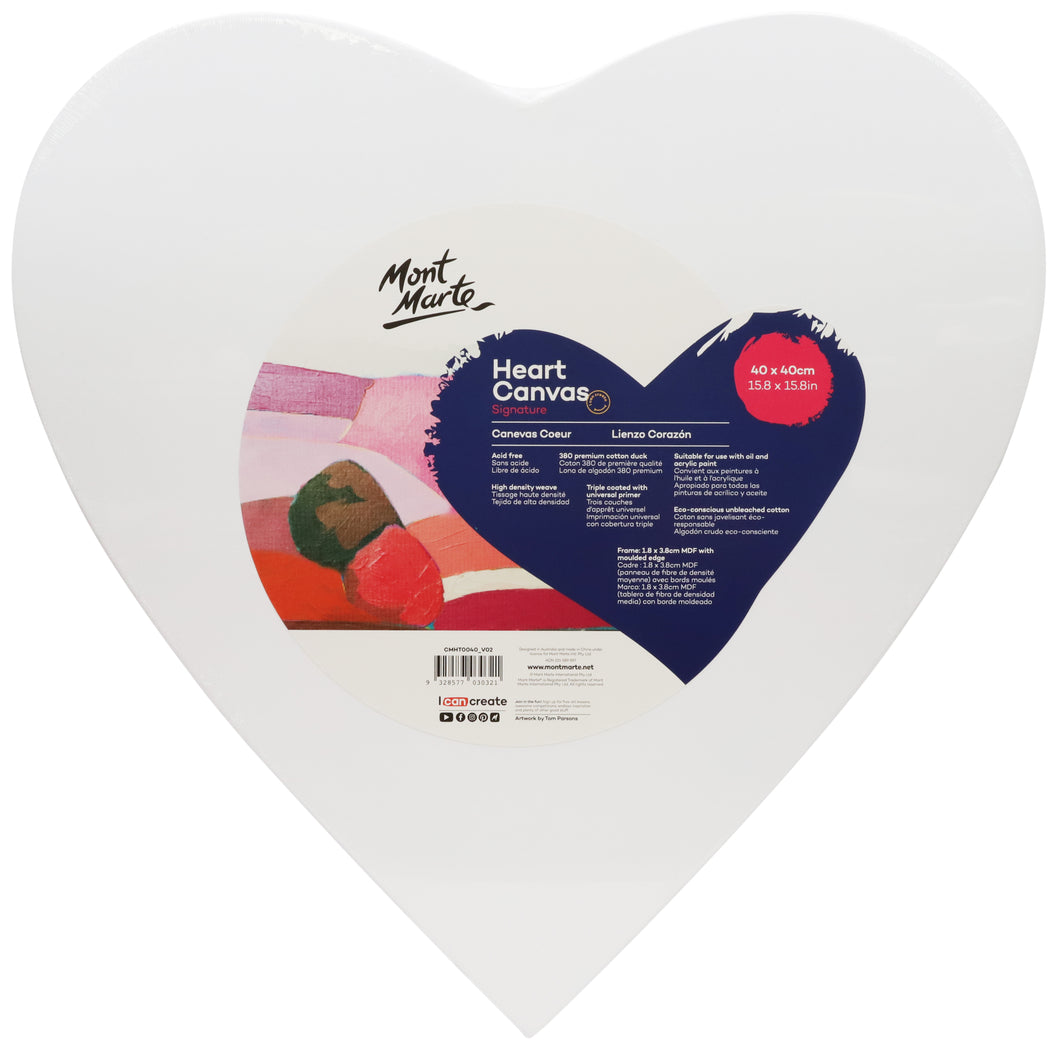 Monte Marte Canvas Heart Shaped 40x40cm