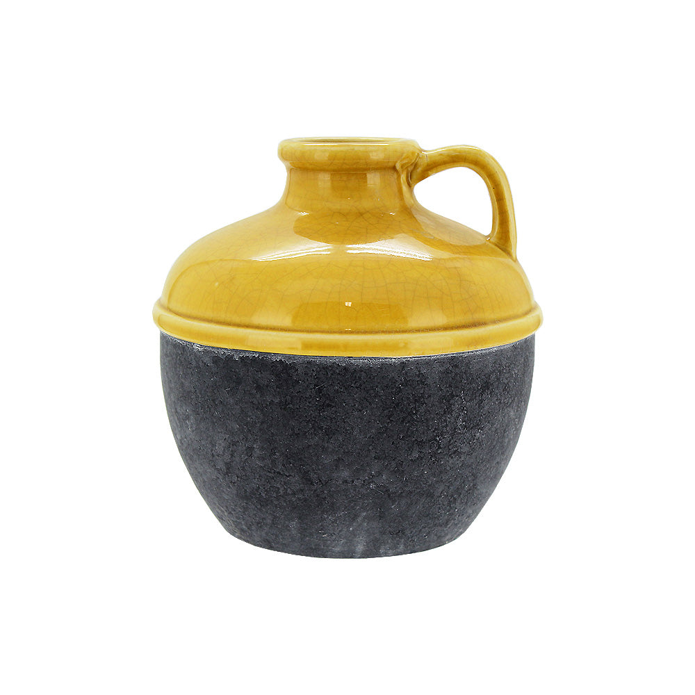 Jar Round Ceramic 19.5x19.5cm - Mustard