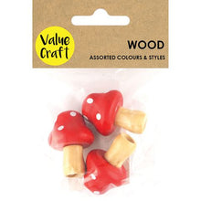 Load image into Gallery viewer, 3D CRAFT Wood Mushrooms Red or Green
