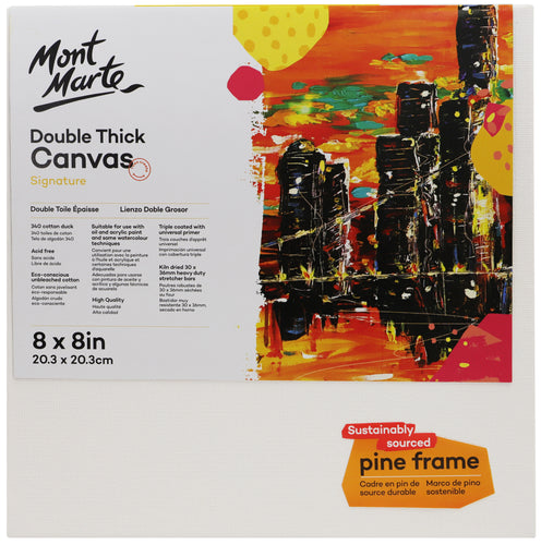 MM Signature Canvas Pine Frame D.T. 20.3x20.3cm