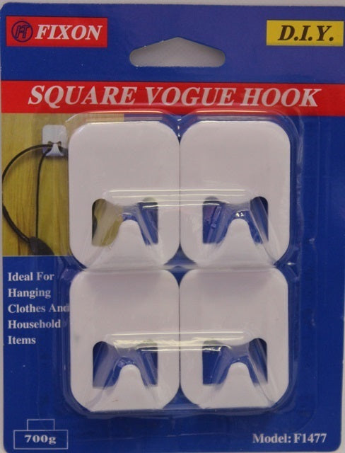 Adhesive Vogue Hook Small Square (12/120)