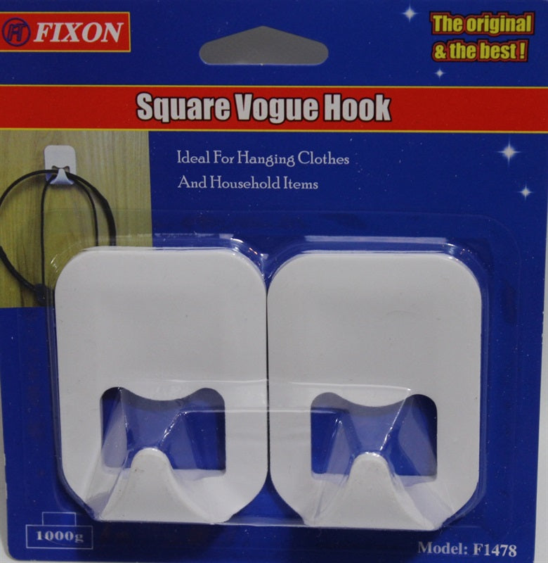 Adhesive Vogue Hook Medium Square