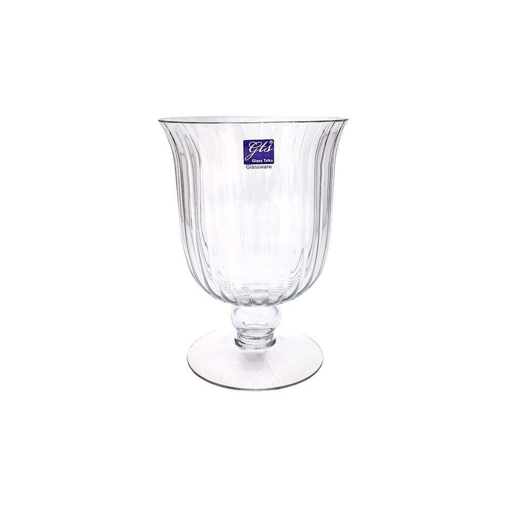 Glass Hurrian Lamp with Rib Pattern 16x21.4cm