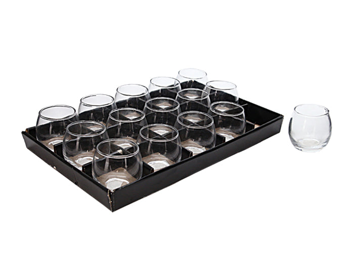 Glass Rolypoly Holder 5.2x6.1cm - Clear