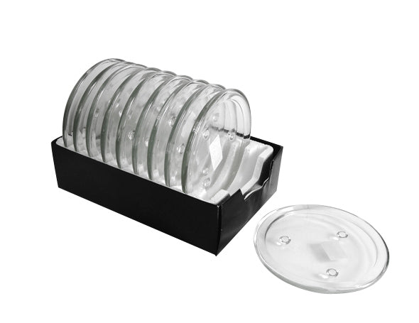 Glass Candle Holder D14cm Round - Clear