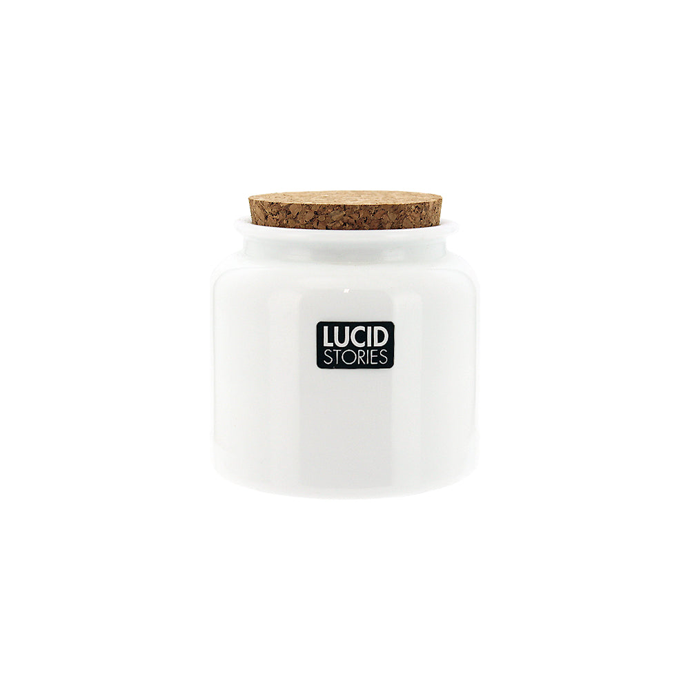 Glass Jar Opal with Cork 9.9x99x9.1cm 500ml