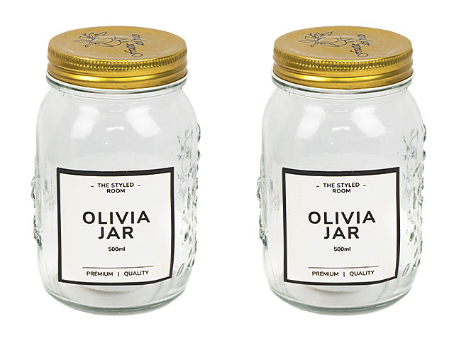 500ML OLIVIA GLASS PRESERVING JAR