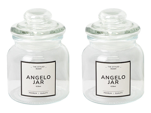 ANGELO ROUND GLASS JAR (Various Sizes)