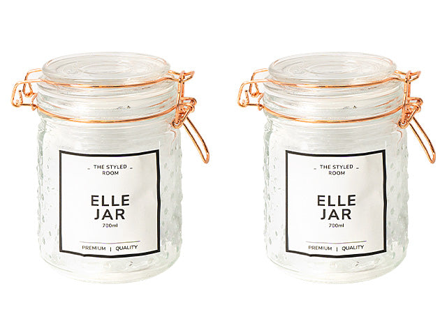 ELLE ROSE GOLD CLIP JAR