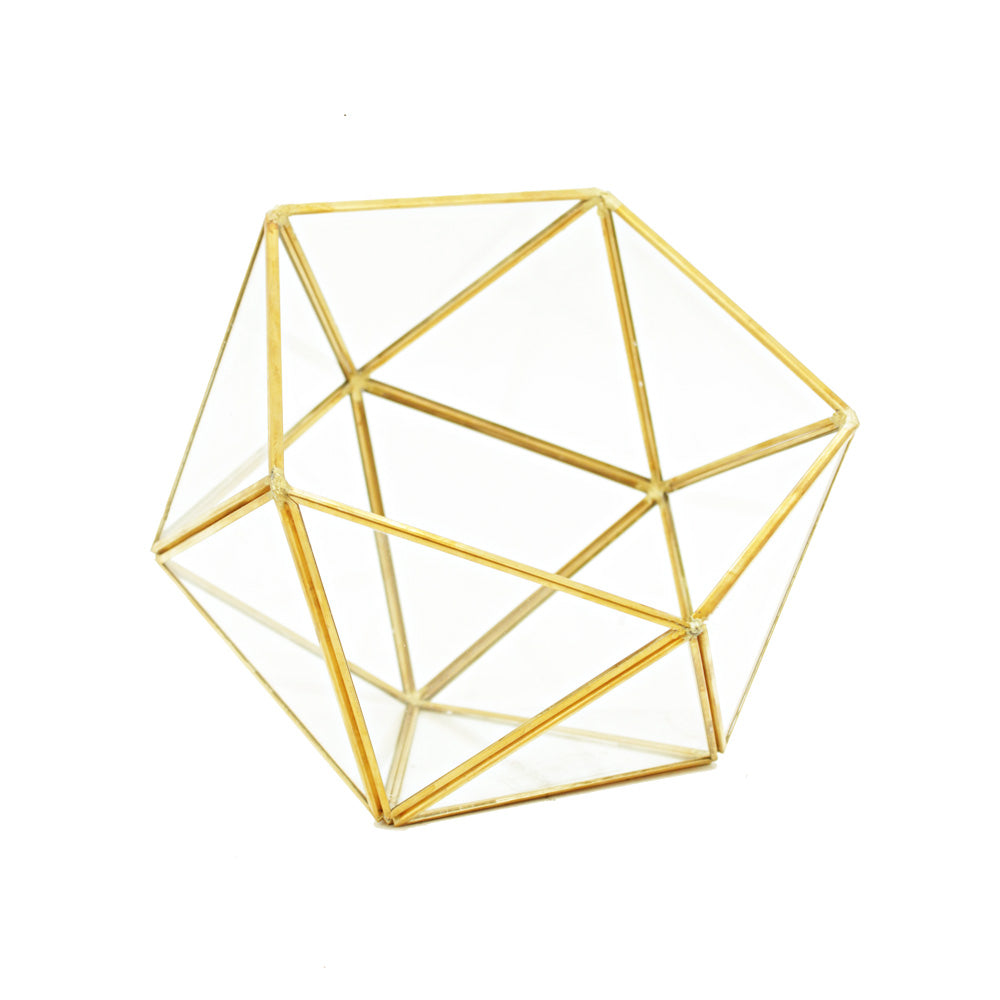 Glass Terrim Copper Rim Pentagon Triangle XL