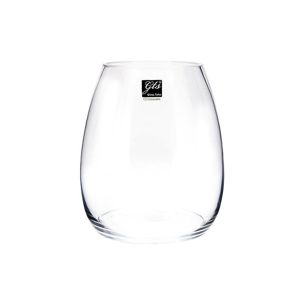 Glass Belly Vase Clear 20cm