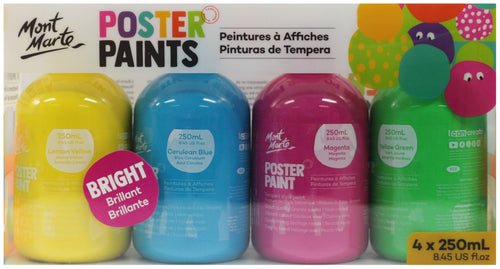 Monte Marte Poster Paint 250ml 4pc - Bright