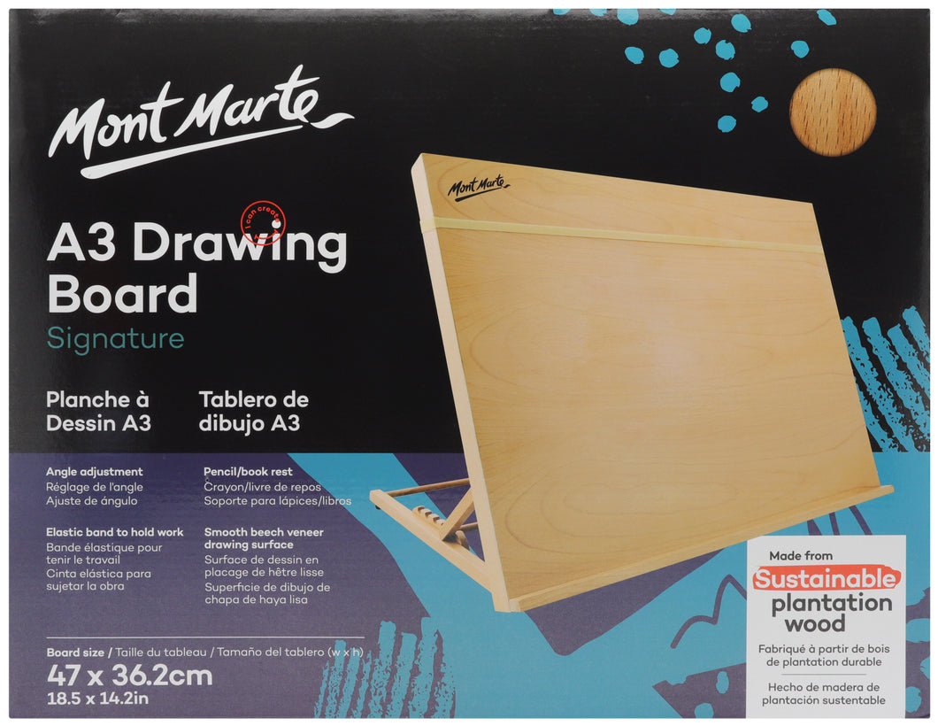 Monte Marte Drawing Board A3 with elastic band