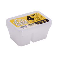 Load image into Gallery viewer, Takeaway Container Rectangle Div 1000ml Pk4
