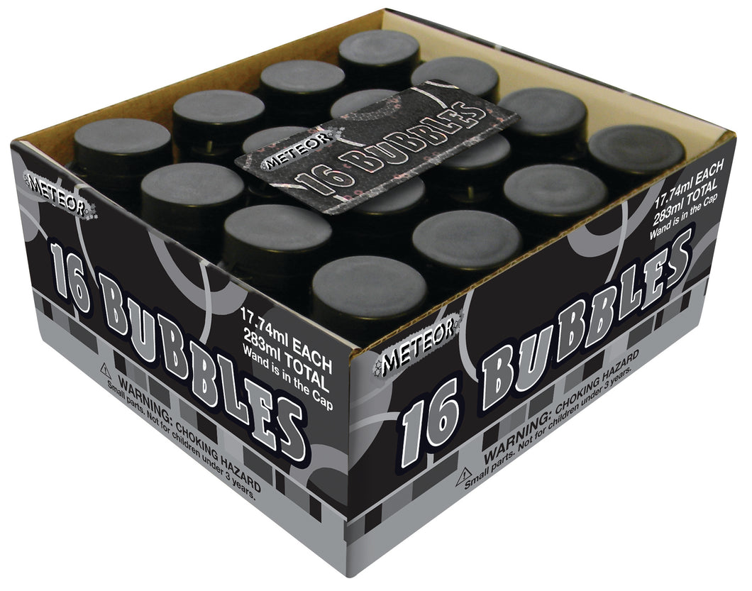 GLITZ 16 PARTY BUBBLES - BLACK