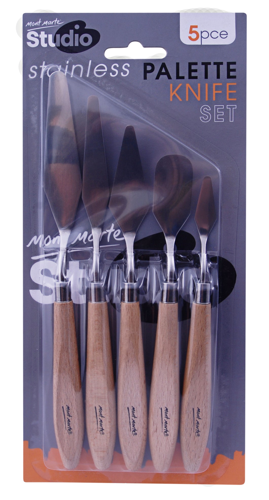 Monte Marte Stainless Palette Knife Set 5pc