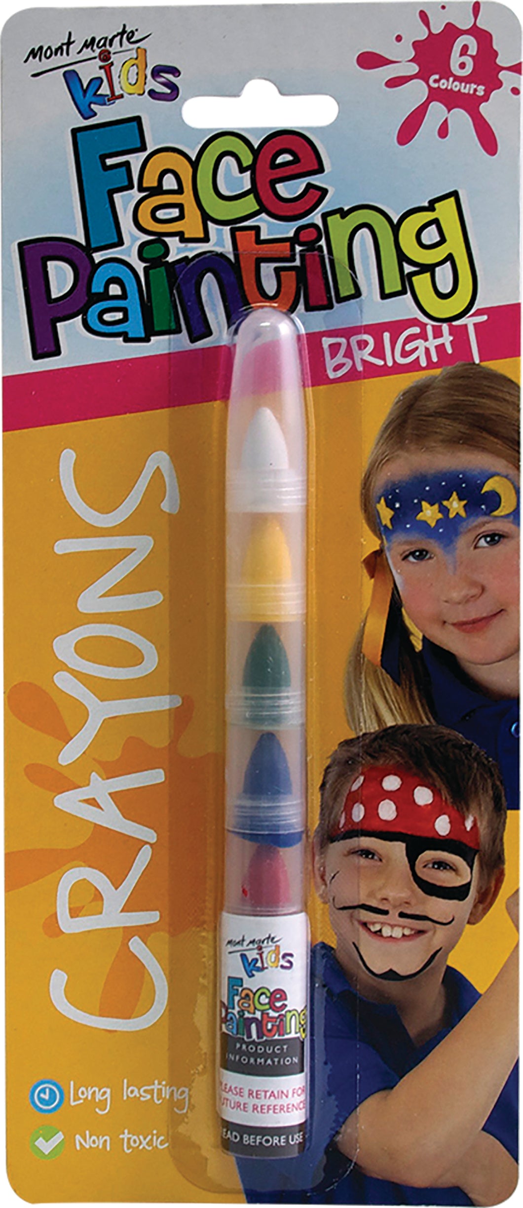 MM Kids Face Painting Nail Crayons - Bright