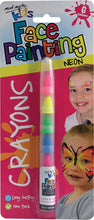 Load image into Gallery viewer, MM Kids Face Painting Nail Crayons - Neon
