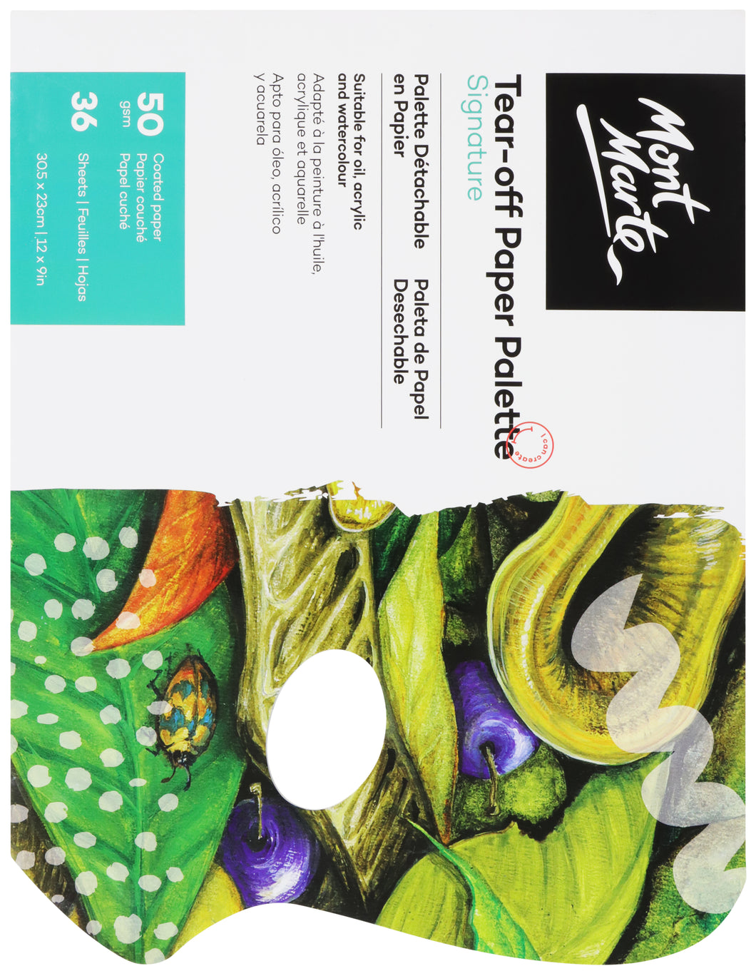 Monte Marte Tear Off Paper Palette Pad 36 sheet