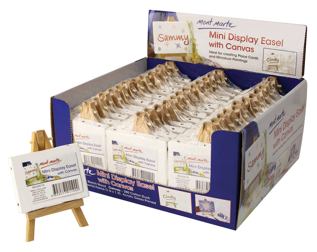 Monte Marte Mini Display Easel with Canvas 6x8cm