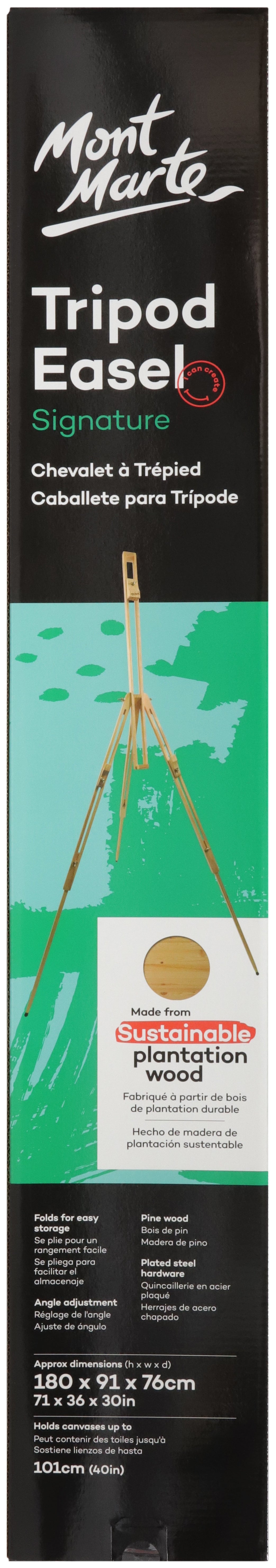 Monte Marte Tripod Easel - Pine Wood