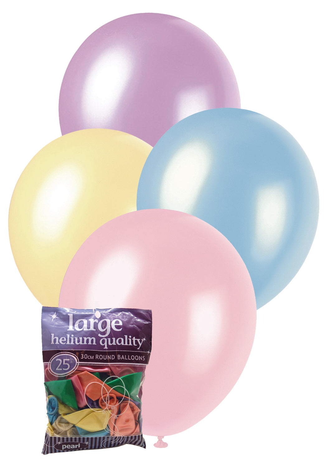 Balloons 25 x 30cm PEARLESCENT ASSORTED