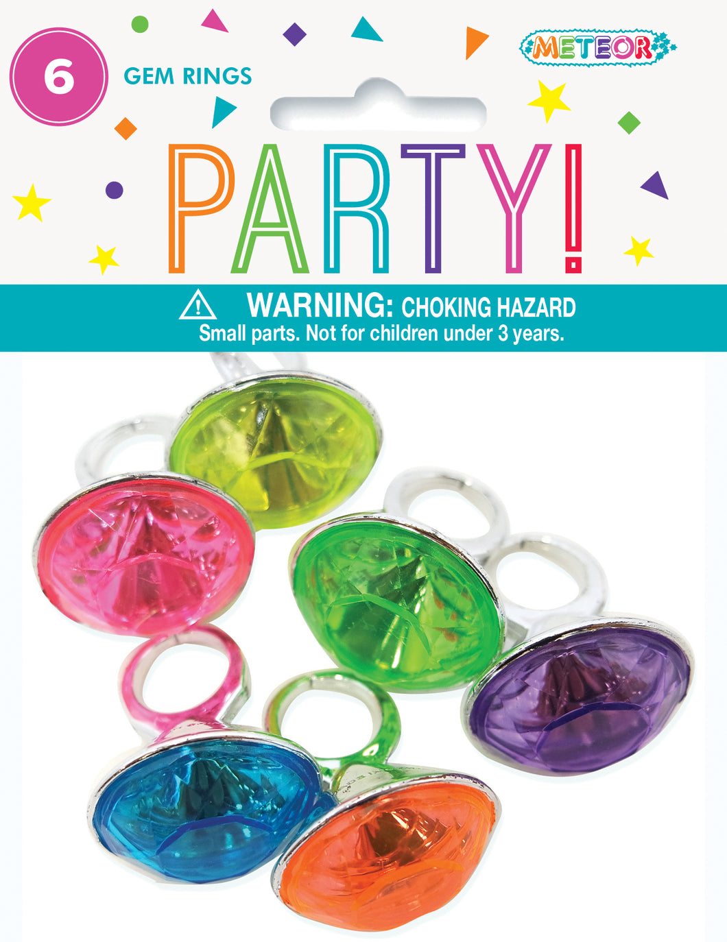 6 LARGE GEM RINGS