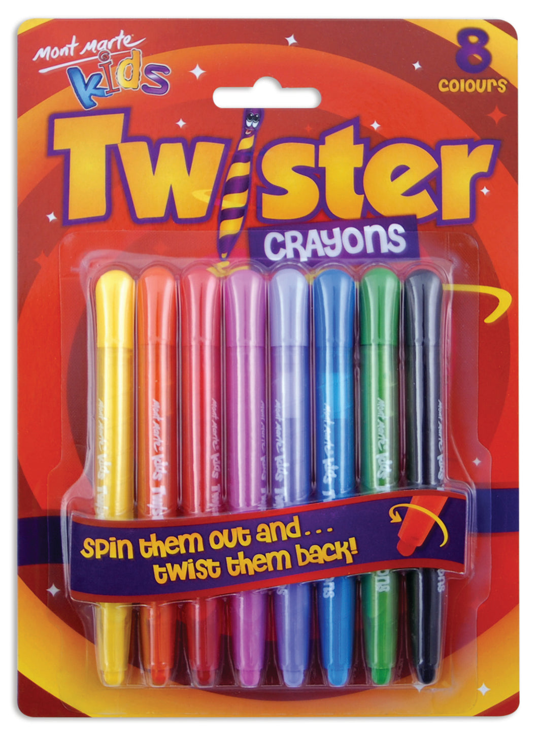 Monte Marte Twister Crayons 8pc