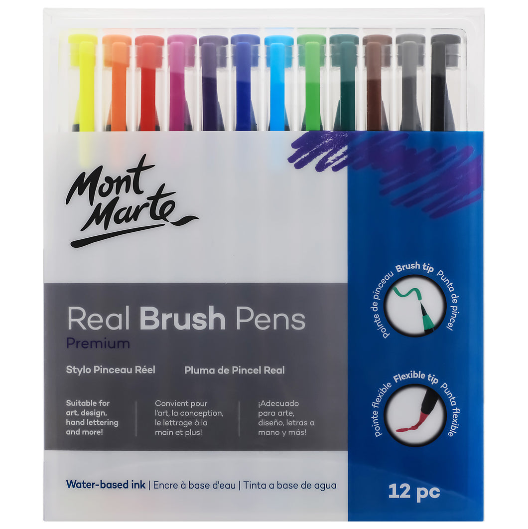 Monte Marte Real Brush Pens 12pc