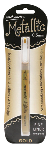 Monte Marte Metallic Marker Fine Liner - Gold