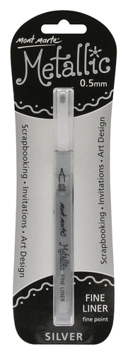 Monte Marte Metallic Marker Fine Liner - Silver