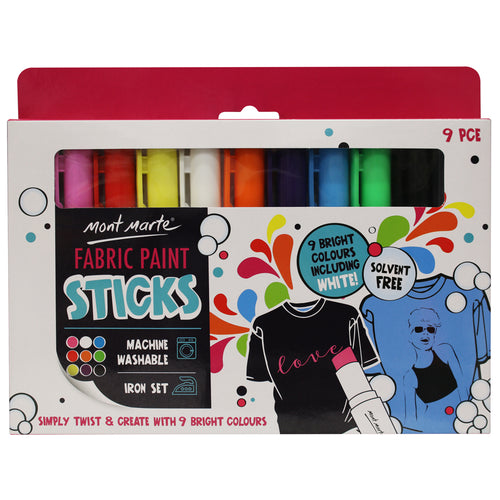 Monte Marte Fabric Paint Sticks 9pc