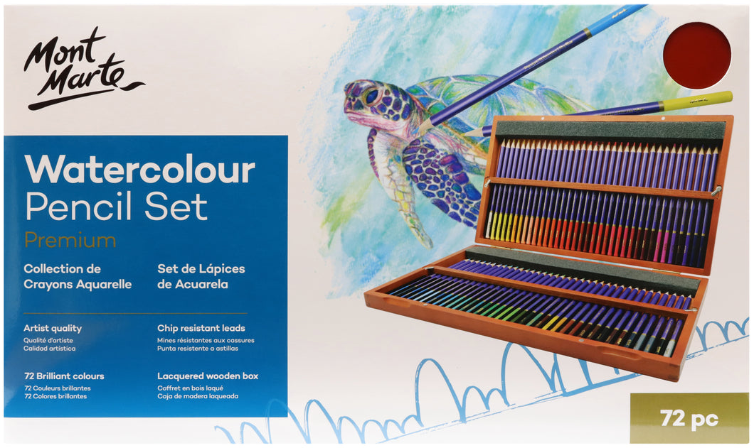 Monte Marte Watercolour Pencils Box Set 72pc