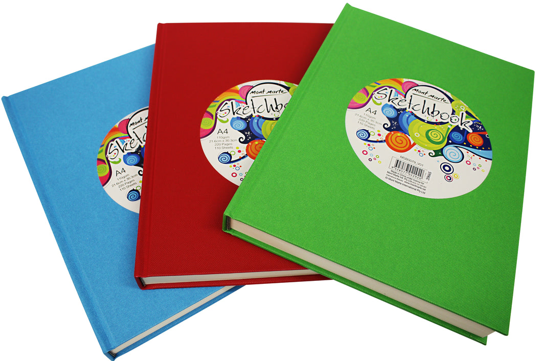 Monte Marte Sketch Book A4 Hard Cover 220pg 110gsc