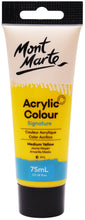 Load image into Gallery viewer, MM Acrylic Colour Paint 75ml - Medium Yellow
