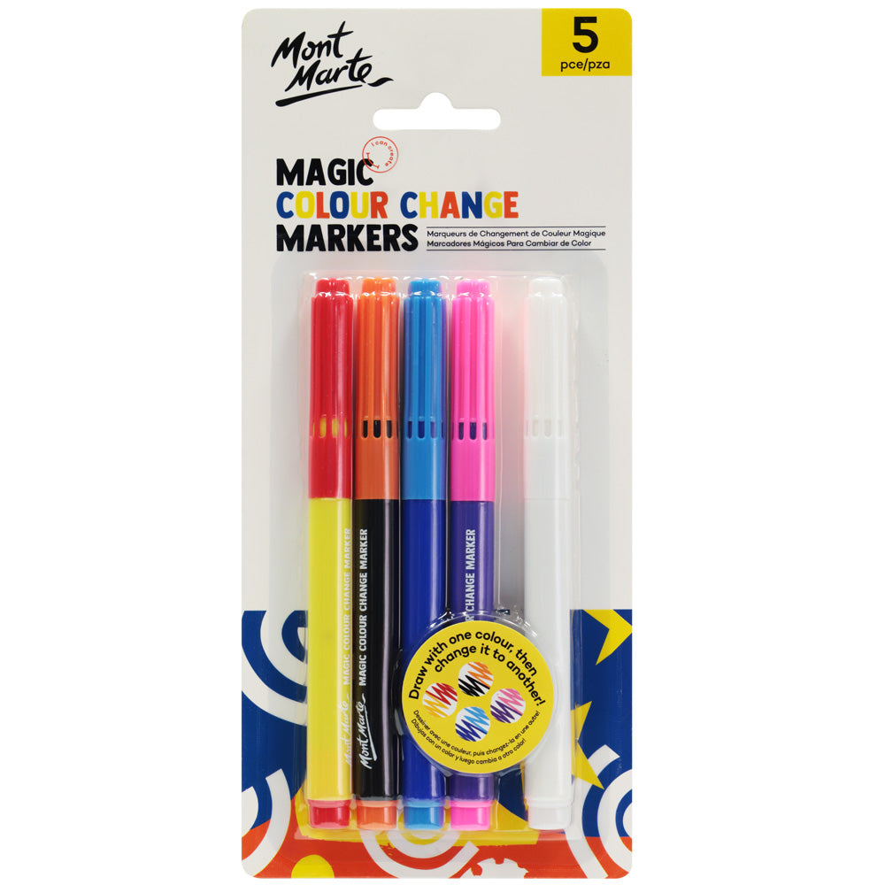 Monte Marte Magic Colour Change Markers 5pc