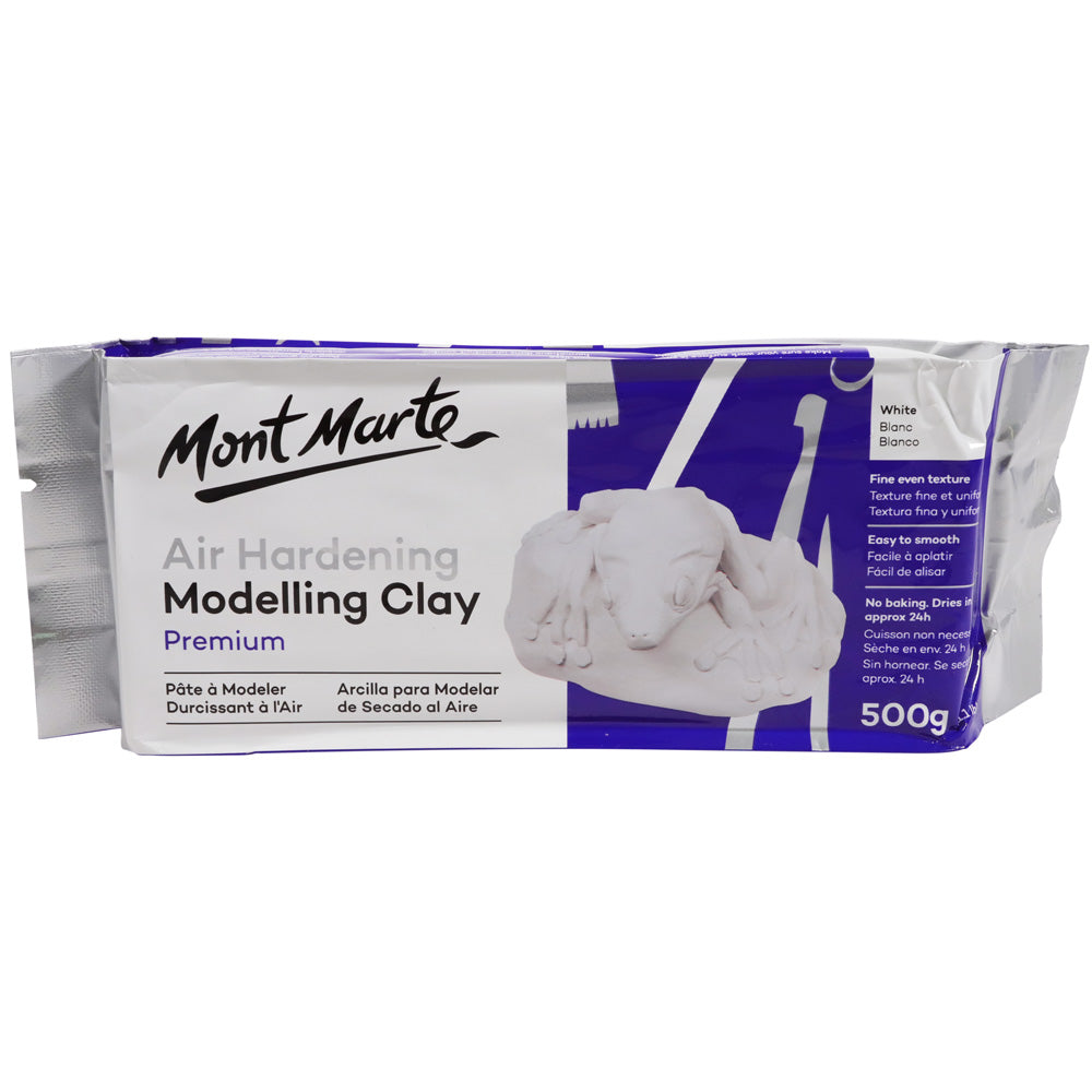 Monte Marte Air Hardening Modelling Clay - White 500g