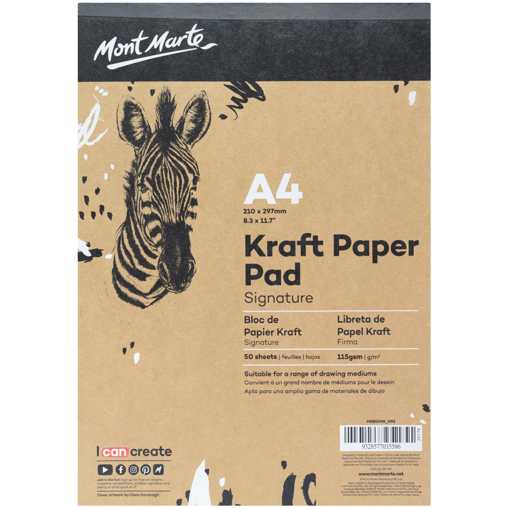 Monte Marte Kraft Paper Pad A4 50 Sheets