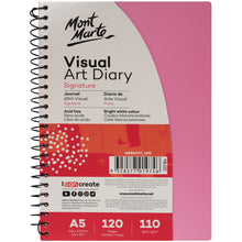 Load image into Gallery viewer, Visual Art Diary PP Coloured Cover A5
