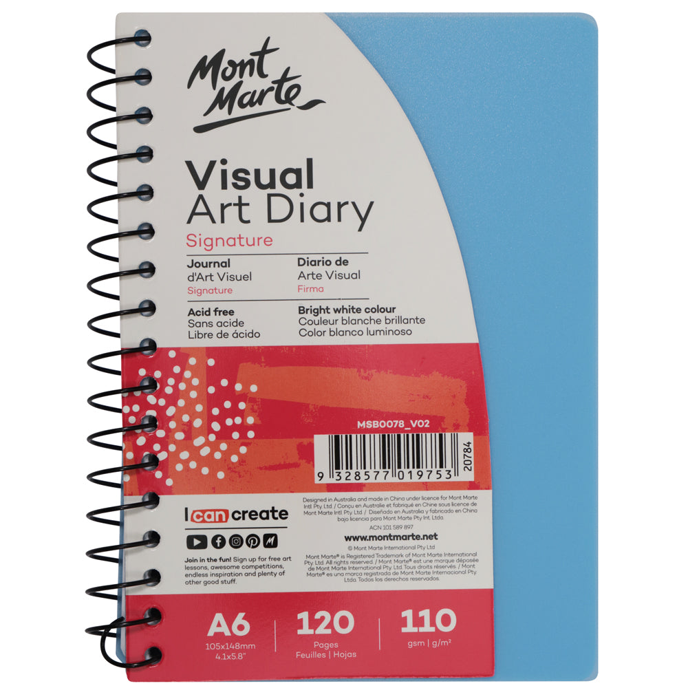 Monte Marte Visual Art Diary PP Coloured Cover A6
