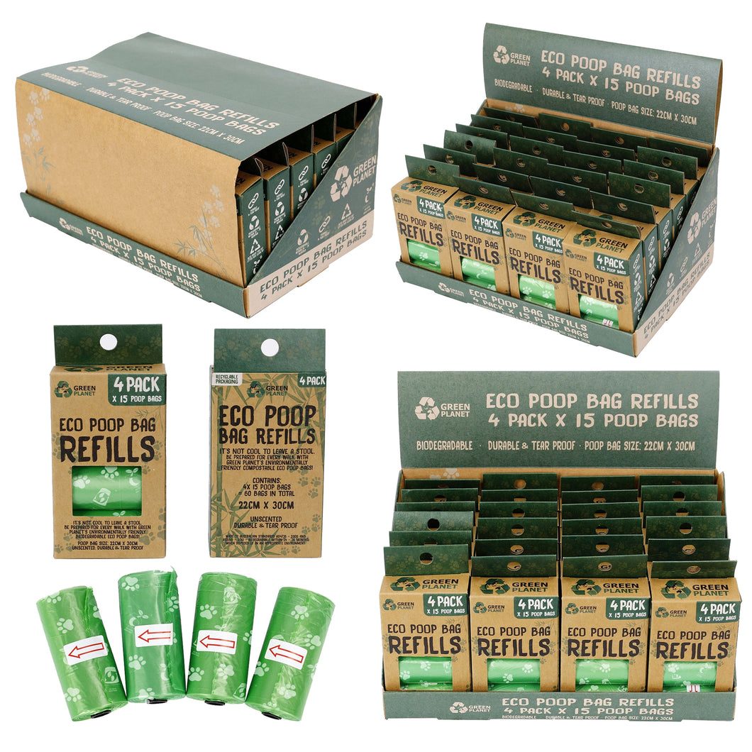 Eco Poop Pet Bag Refills Pk4x15Bags