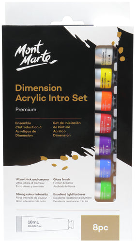 Monte Marte Dimension Acrylic Paint Intro Set 8pc x 18ml