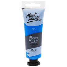 Load image into Gallery viewer, MM Fluoro Acrylic Paint 50ml - Blue
