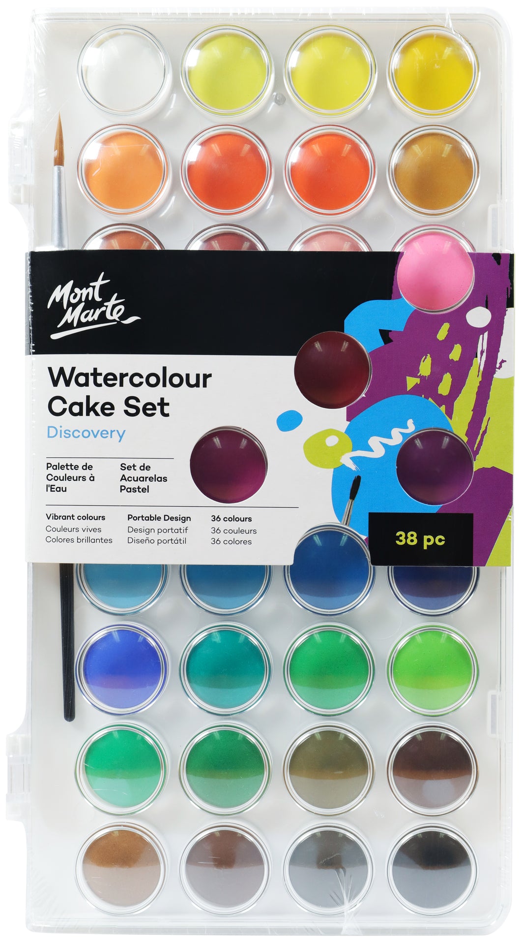 Monte Marte Watercolour Cake Set 38pc