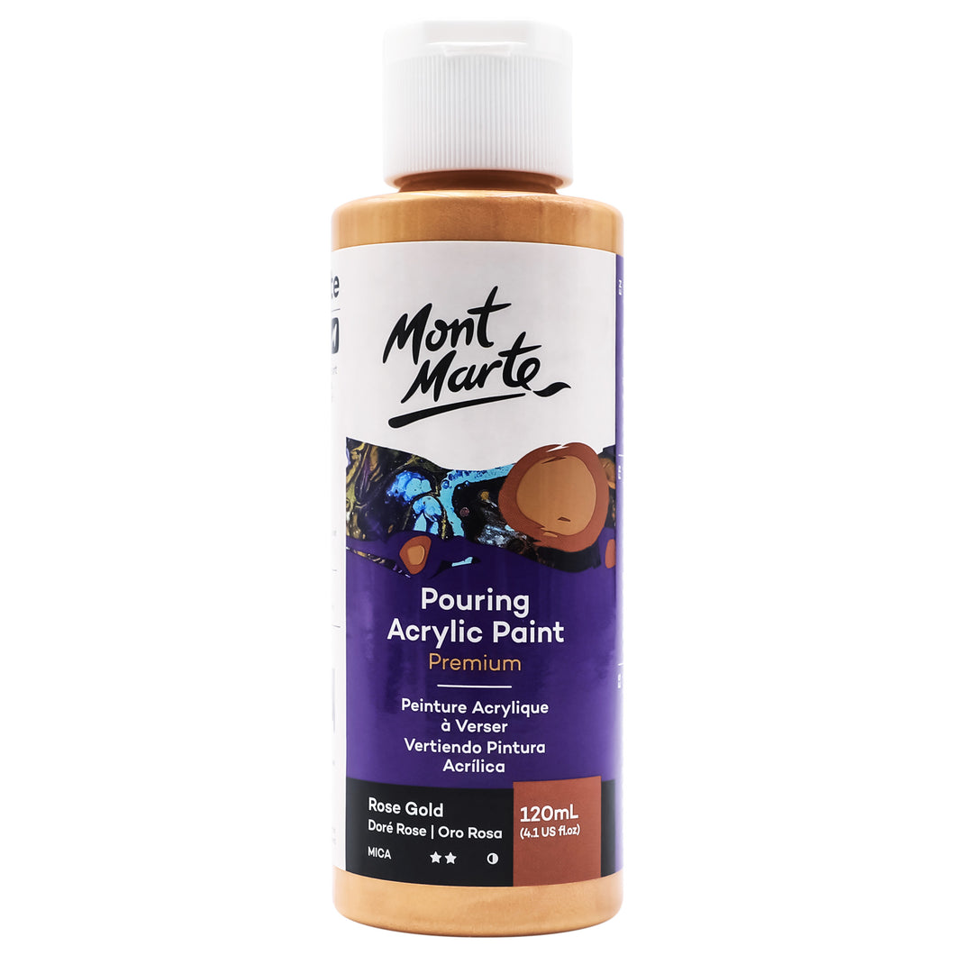 Monte Marte Pouring Acrylic Paint 120ml - Rose Gold