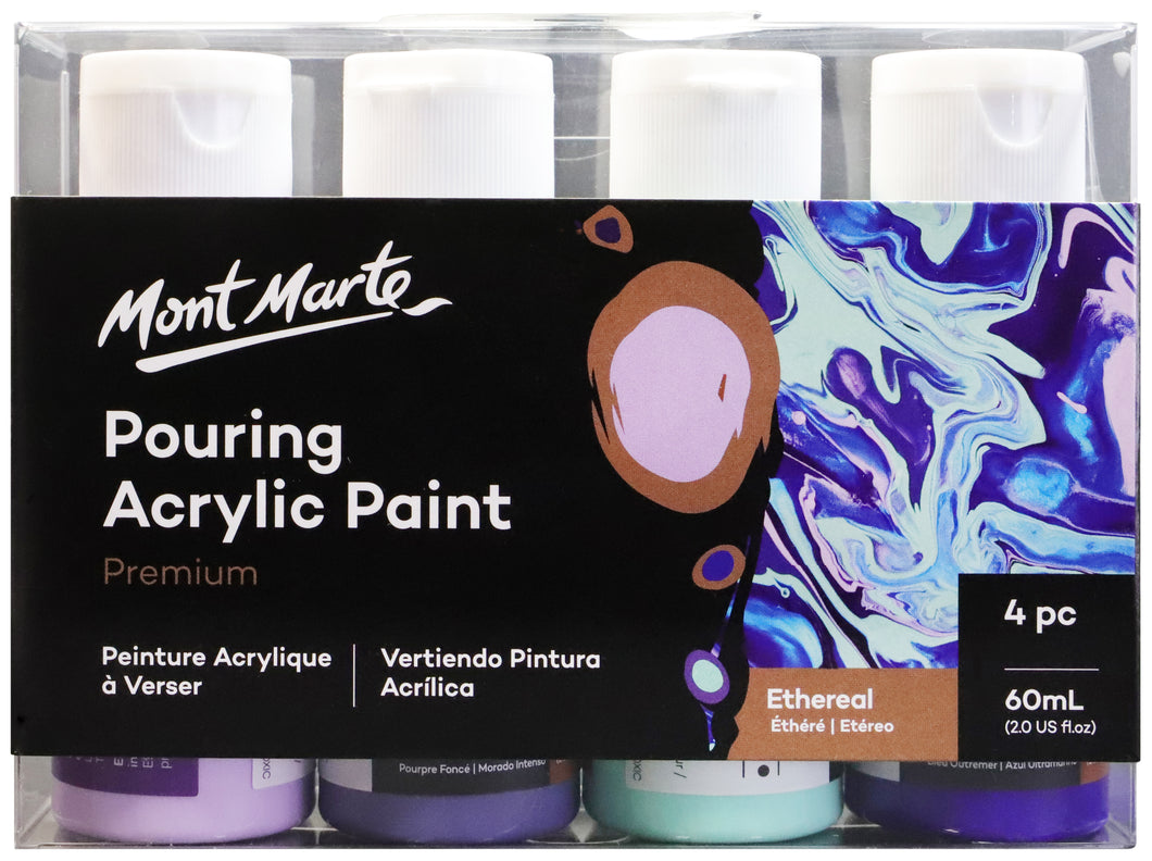 Monte Marte Pouring Acrylic 60ml 4pc - Ethereal