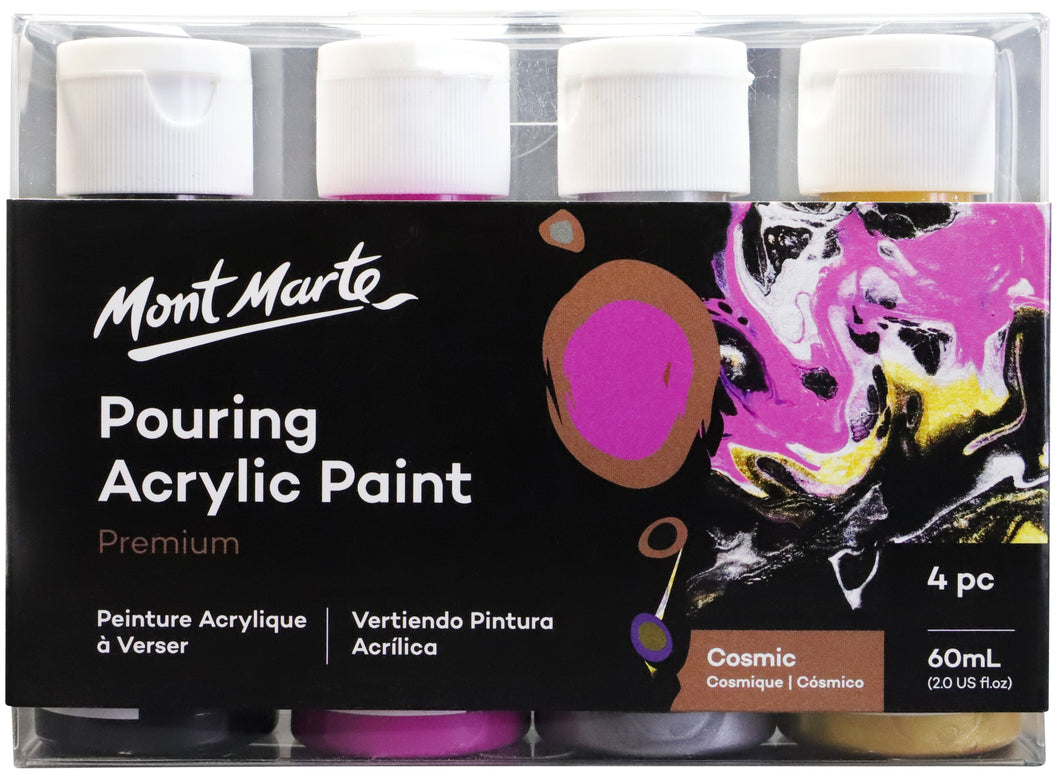 Monte Marte Pouring Acrylic 60ml 4pc - Cosmic