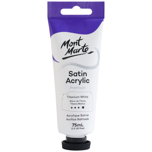 MM Satin Acrylic 75ml - Titanium White