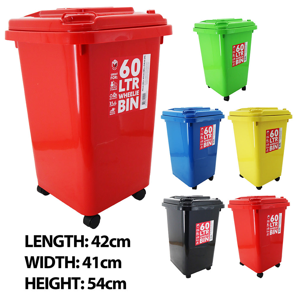 60L Wheelie Bin Bright