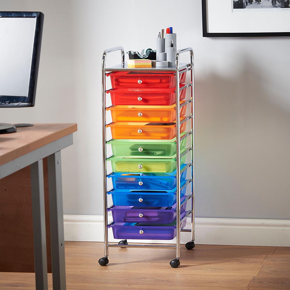 Chrome 10 Drawer Multicolour Rainbow